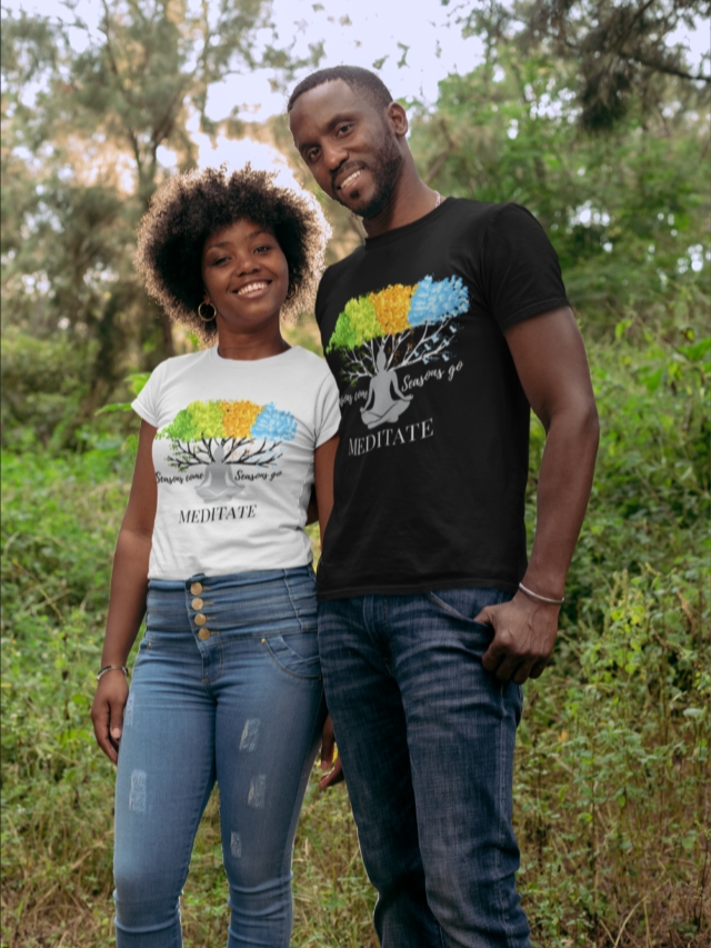 Seasons Come Seasons Go Tshirt, Meditation Graphic Top, Womens Pilates, Unisex Yoga, Spiritual Graphic Tee, Buddhist Slogan, Om, Peace, Love - Image 7